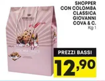 Shopper con Colomba classica giovanni cova & c. 1 kg