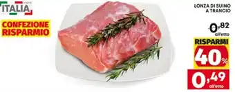 Panorama Lonza di suino a trancio offerta