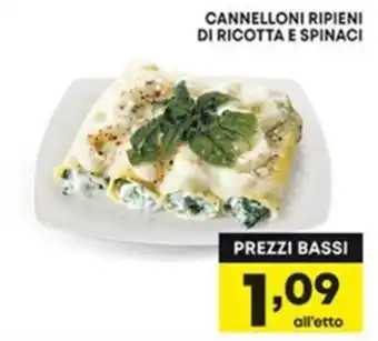 Panorama Cannelloni ripieni di ricotta e spinaci offerta
