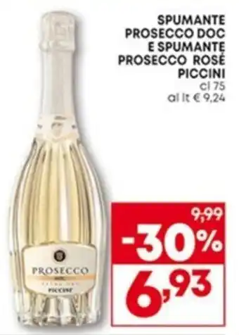 Panorama Spumante prosecco doc e spumante prosecco rosé piccini 75 cl offerta