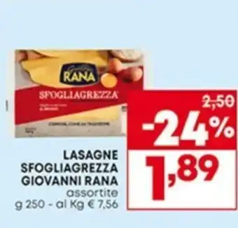 Panorama Giovanni Rana Lasagne Sfogliagrezza 250 g offerta