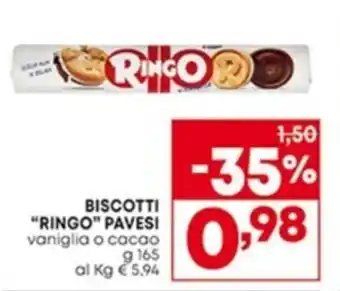 Panorama Pavesi "Ringo" Biscotti 165 g offerta