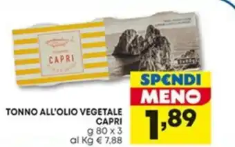 Panorama Capri Tonno all'olio vegetale 80 g x 3 offerta