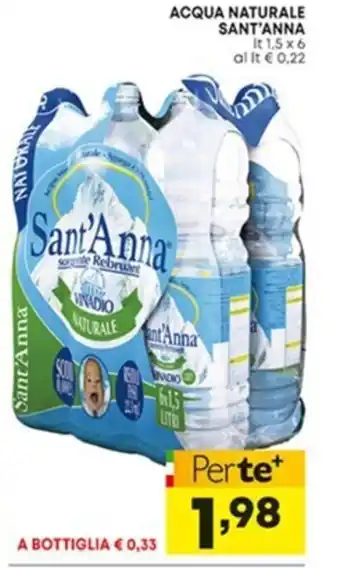 Panorama Sant'Anna Acqua naturale 1,5 lt x 6 offerta