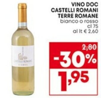 Panorama Vino Doc Castelli Romani Terre Romane 75 cl offerta