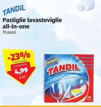 ALDI Tandil Pastiglie lavastoviglie all-in-one 70 pezzi offerta