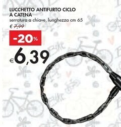 Bennet Lucchetto antifurto ciclo a catena offerta