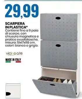 Eurospin Vicino a te scarpiera in plastica offerta