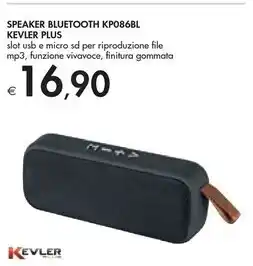 Bennet Kevler plus - speaker bluetooth kp086bl offerta