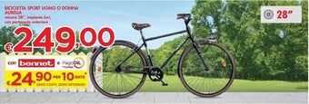 Bennet Bicicletta sport uomo o donna aurelia offerta