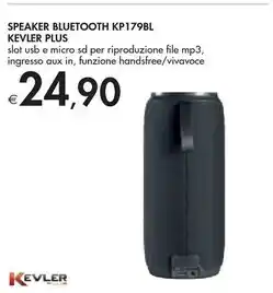 Bennet Kevler plus - speaker bluetooth kp179bl offerta