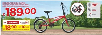 Bennet Bicicletta pieghevole camping offerta
