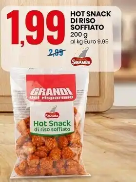 Eurospin Mister sibamba hot snack di riso soffiato offerta