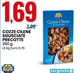 Eurospin Athena cozze cilene sgusciate precotte offerta