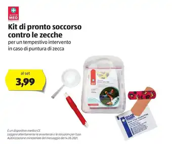 ALDI Active Med Kit di pronto soccorso contro le zecche offerta