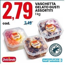Eurospin Dolciando vaschetta gelato gusti assortiti offerta
