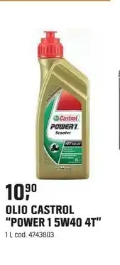 OBI Castrol olio “power 1 5w40 4t” offerta