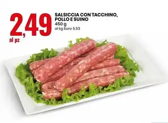 Eurospin Salsiccia con tacchino, pollo e suino offerta
