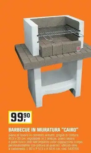 OBI Barbecue in muratura “cairo” offerta