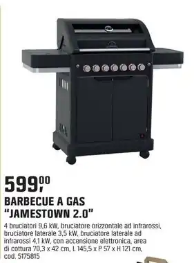 OBI Barbecue a gas “jamestown 2.0” offerta