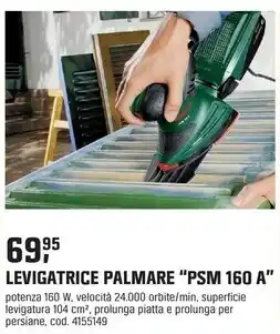 OBI Bosch levigatrice palmare “psm 160 a” offerta
