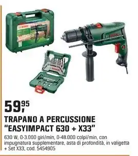 OBI Bosch trapano a percussione “easyimpact 630 + x33” offerta