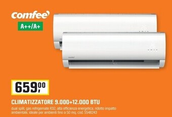OBI Comfeè climatizzatore 9.000+12.000 btu offerta
