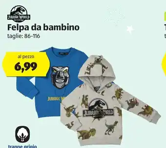 ALDI Jurassic World Felpa da bambino offerta