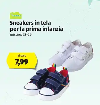 ALDI Impidimpi Sneakers in tela per la prima infanzia offerta
