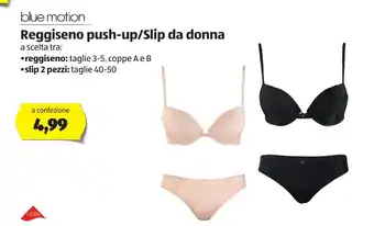 ALDI Blue Motion Reggiseno push-up/Slip da donna offerta