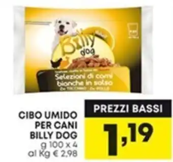 Billy dog cibo umido per cani 100 g x 4