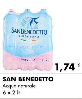 Iper Tosano San Benedetto Acqua naturale 6 x 2 lt offerta