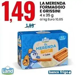 Eurospin Land la merenda formaggio e grissini offerta