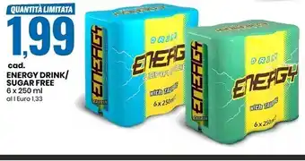 Eurospin Energy drink/sugar free offerta