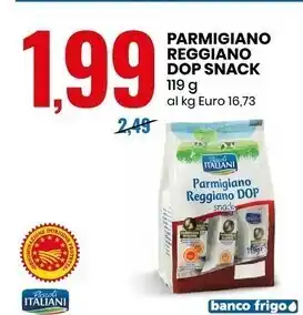 Eurospin Pascoli italiani parmigiano reggiano dop snack offerta