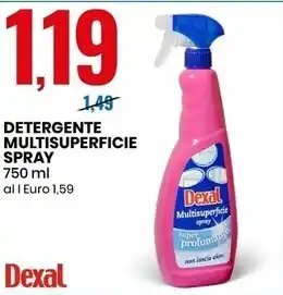 Eurospin Dexal detergente multisuperficie spray offerta
