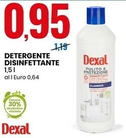 Eurospin Dexal detergente disinfettante offerta