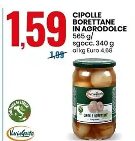 Eurospin Varia gusto cipolle borettane in agrodolce offerta