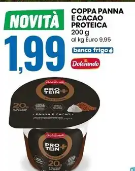 Eurospin Dolciando coppa panna e cacao proteica offerta