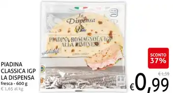 La Dispensa Piadina Classica IGP fresca 600g