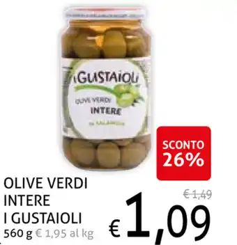 Ecu Discount I Gustaioli Olive Verdi Intere 560g offerta