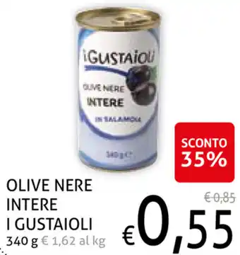 Ecu Discount I Gustaioli Olive Nere Intere 340g offerta