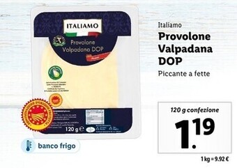 Lidl Italiamo provolone valpadana dop offerta