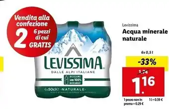 Levissima acqua minerale naturale