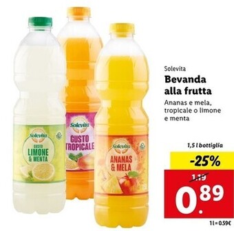 Lidl Solevita bevanda alla frutta offerta