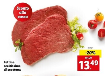 Lidl Fettine sceltissime di scottona offerta