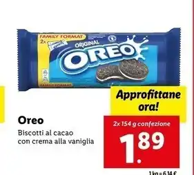 Lidl Oreo biscotti al cacao con crema alla vaniglia offerta