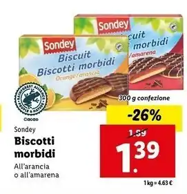 Lidl Sondey biscotti morbidi offerta