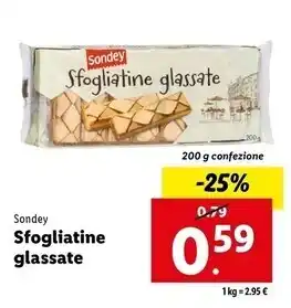 Lidl Sondey sfogliatine glassate offerta