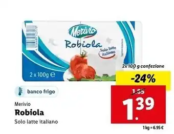 Lidl Merivio robiola offerta